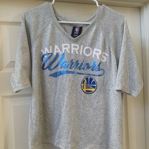 Golden State Warriors womens Gray Knit Sweatshirt Basketball NBA UNK Small S